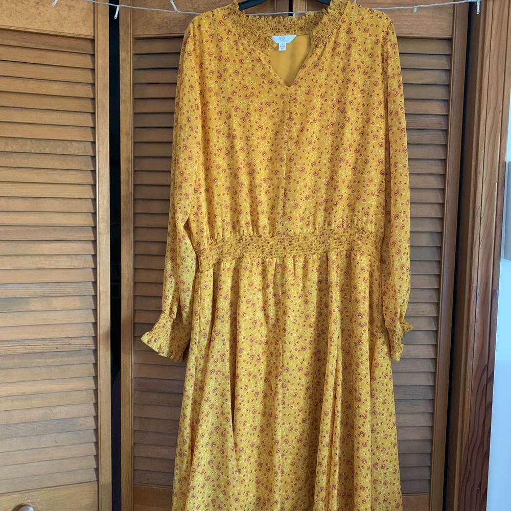 Yellow and floral dress